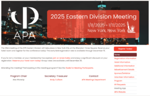 Sara Ekenstierna @ APA Eastern Division Meeting NYC 2025