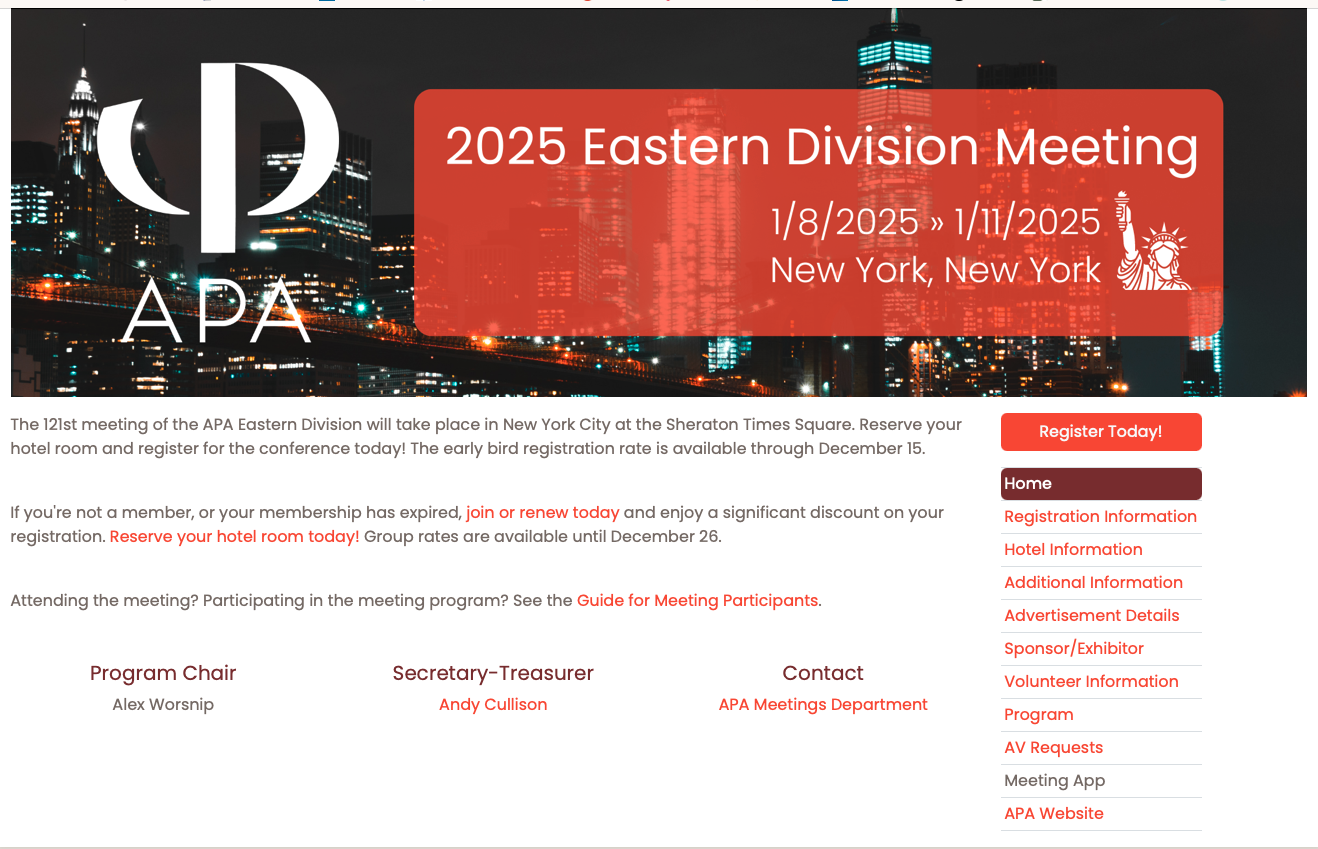 Sara Ekenstierna @ APA Eastern Division Meeting NYC 2025 