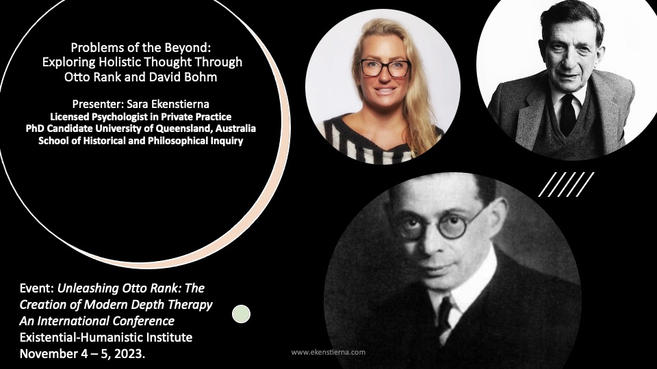 20-minute video excerpt from Sara Ekenstierna’s recent conference talk ‘Problems of the Beyond’